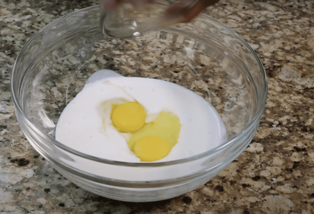 buttermilk, milk and eggs 